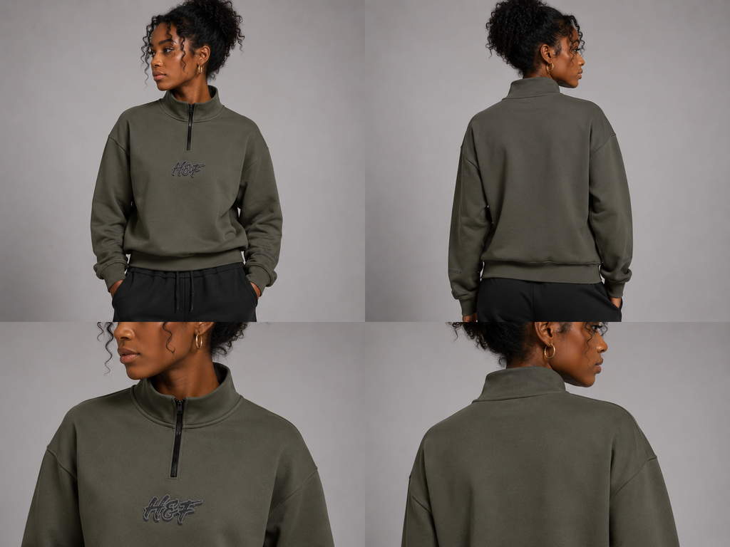 H&F Logo Quarter Zip Sweatshirt